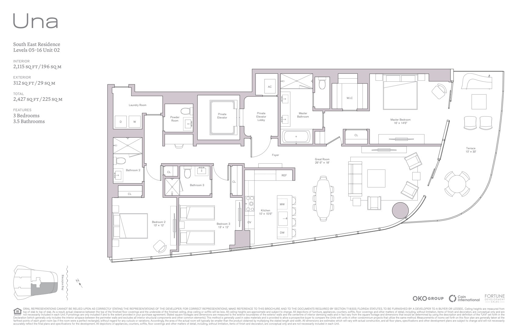 Floor Plan for Una Residences Floor Plans, SE 5-16 Unit 02